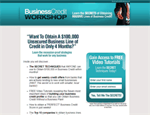 Tablet Screenshot of businesscreditworkshop.net